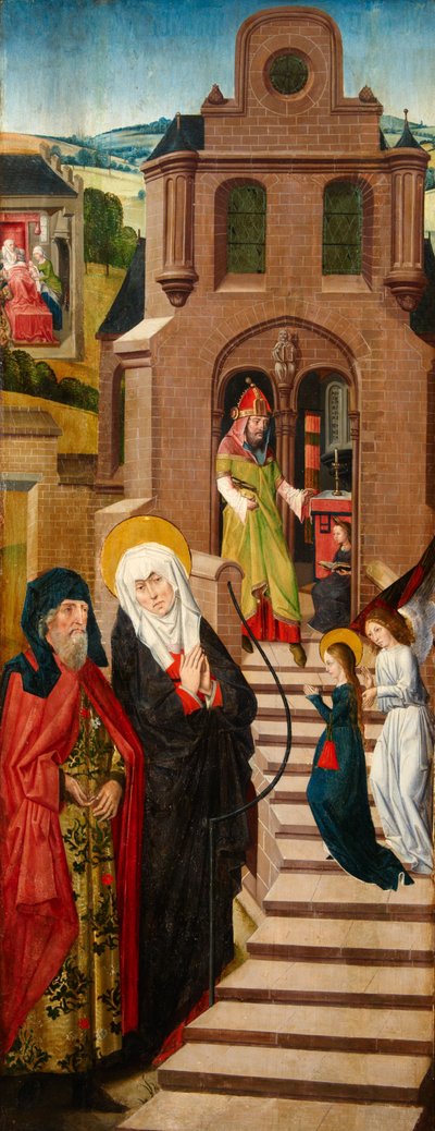 The Girlhood of Mary, right wing of the Weston Triptych by Rogier van der Weyden